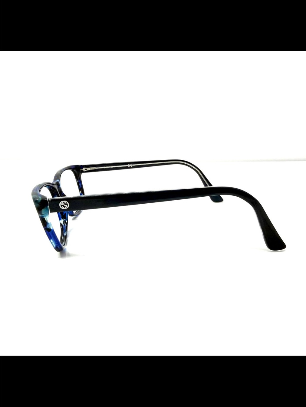 Gucci Eyeglasses Frames Only GG Blue Tortoise Havana Blue - Picture 4 of 9